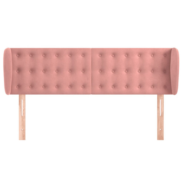 vidaXL Wingback Headboard Pink 147x23x78/88 cm Velvet