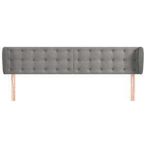 vidaXL Wingback Headboard Light Gray 163x23x78/88 cm Velvet