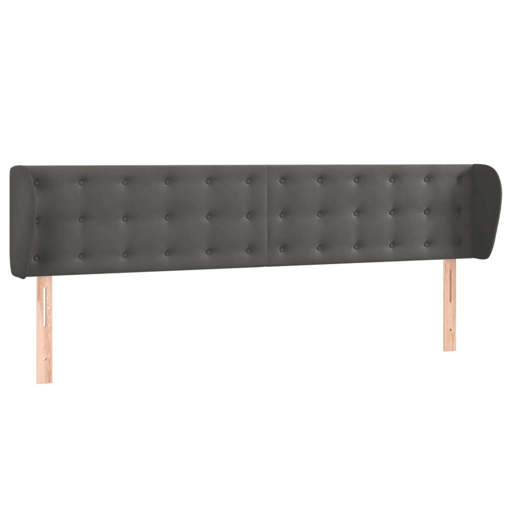vidaXL Wingback Headboard Dark Grey 163x23x78/88 cm Velvet