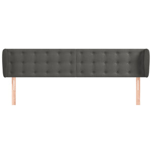 vidaXL Wingback Headboard Dark Grey 163x23x78/88 cm Velvet