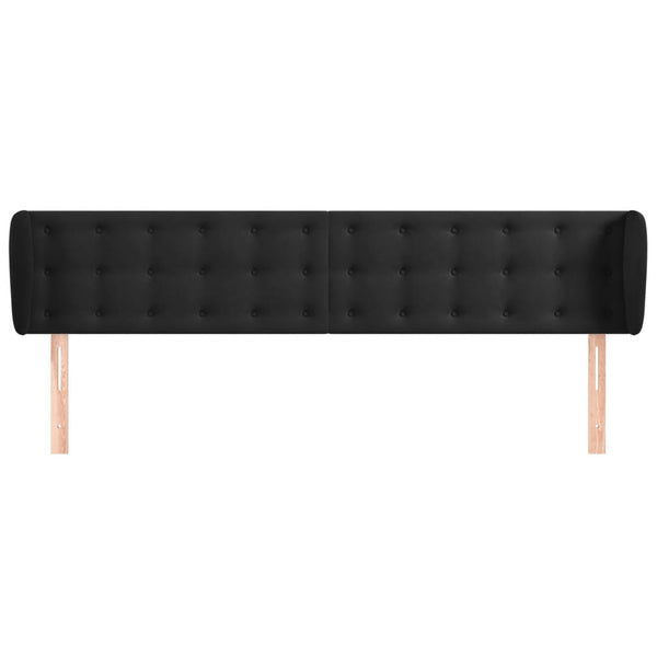 vidaXL Wingback Headboard Black 163x23x78/88 cm Velvet