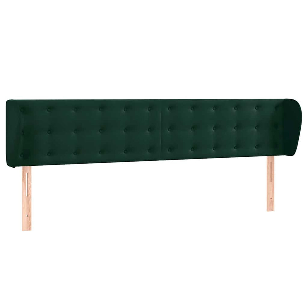 vidaXL Wingback Headboard Dark Green 163x23x78/88 cm Velvet