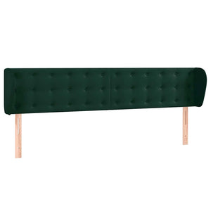 vidaXL Wingback Headboard Dark Green 163x23x78/88 cm Velvet