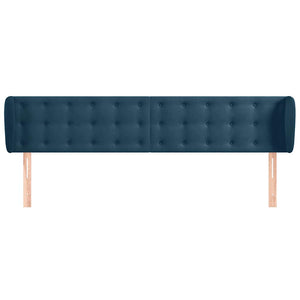vidaXL Wingback Headboard Dark Blue 163x23x78/88 cm Velvet