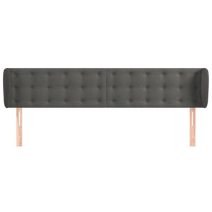 vidaXL Wingback Headboard Dark Grey 183x23x78/88 cm Velvet