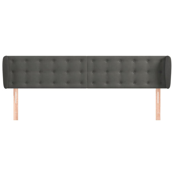 vidaXL Wingback Headboard Dark Grey 183x23x78/88 cm Velvet