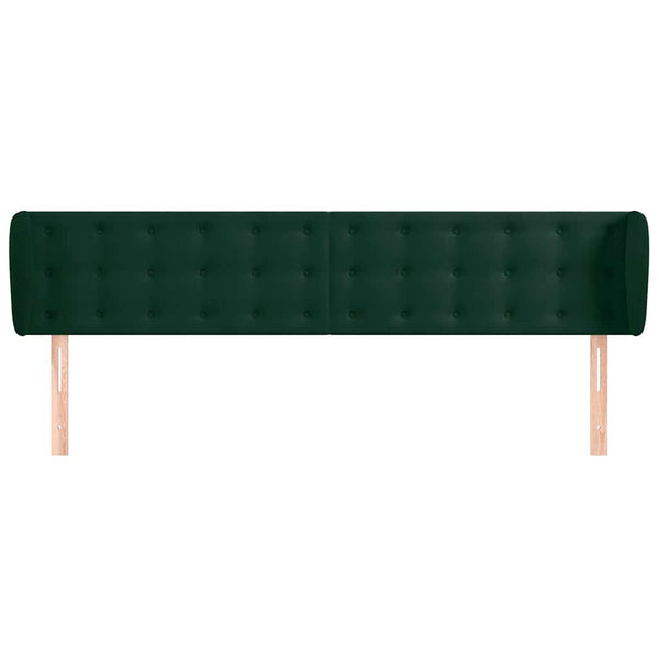 vidaXL Wingback Headboard Dark Green 183x23x78/88 cm Velvet