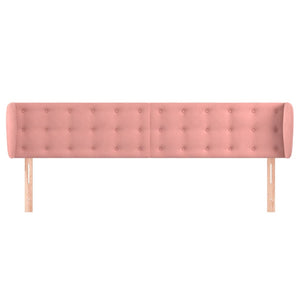 vidaXL Wingback Headboard Pink 183x23x78/88 cm Velvet