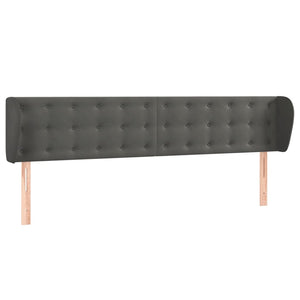vidaXL Wingback Headboard Dark Grey 203x23x78/88 cm Velvet