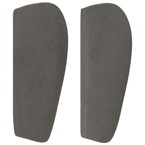vidaXL Wingback Headboard Dark Grey 203x23x78/88 cm Velvet