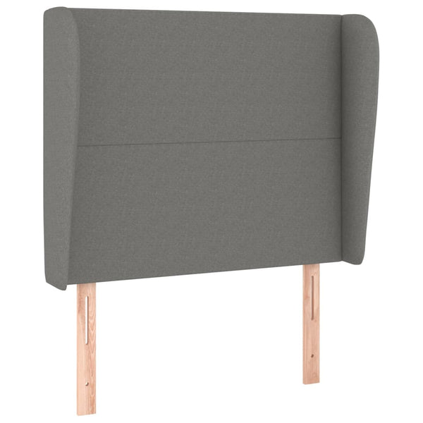vidaXL Wingback Headboard Dark Grey 83x23x118/128 cm Fabric