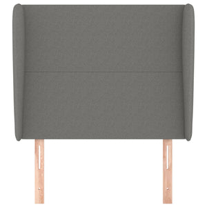 vidaXL Wingback Headboard Dark Grey 83x23x118/128 cm Fabric