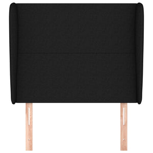 vidaXL Wingback Headboard Black 83x23x118/128 cm Fabric