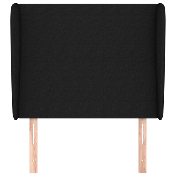 vidaXL Wingback Headboard Black 83x23x118/128 cm Fabric
