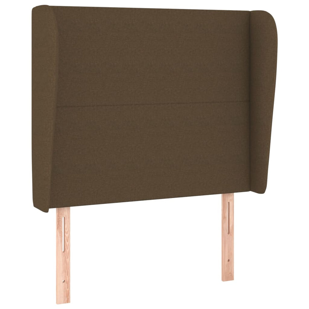 vidaXL Wingback Headboard Dark Brown 83x23x118/128 cm Fabric