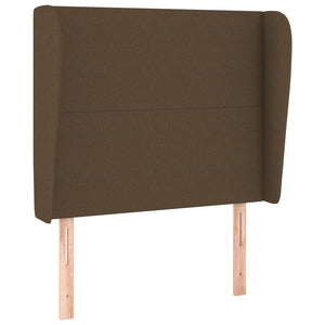 vidaXL Wingback Headboard Dark Brown 83x23x118/128 cm Fabric
