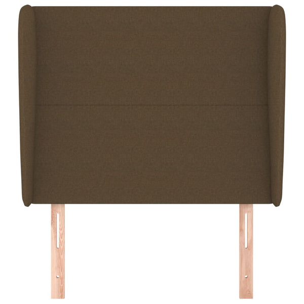 vidaXL Wingback Headboard Dark Brown 83x23x118/128 cm Fabric