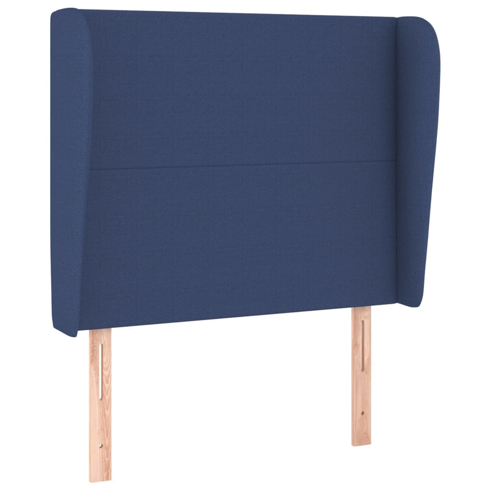 vidaXL Wingback Headboard Blue 83x23x118/128 cm Fabric