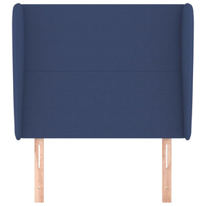 vidaXL Wingback Headboard Blue 83x23x118/128 cm Fabric