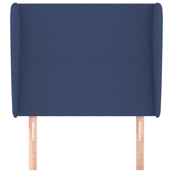 vidaXL Wingback Headboard Blue 83x23x118/128 cm Fabric
