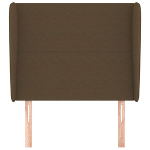 vidaXL Wingback Headboard Dark Brown 93x23x118/128 cm Fabric