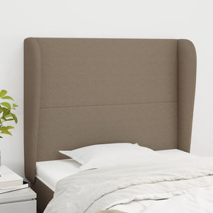 vidaXL Wingback Headboard Taupe 93x23x118/128 cm Fabric