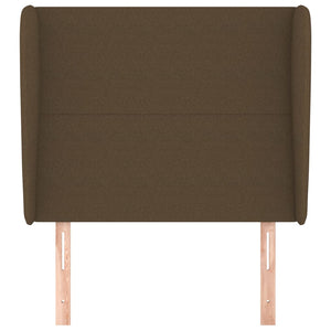 vidaXL Wingback Headboard Dark Brown 103x23x118/128 cm Fabric