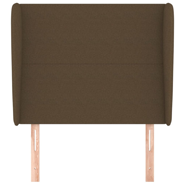 vidaXL Wingback Headboard Dark Brown 103x23x118/128 cm Fabric