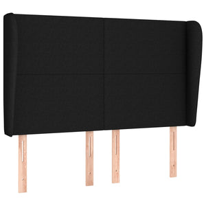 vidaXL Wingback Headboard Black 147x23x118/128 cm Fabric