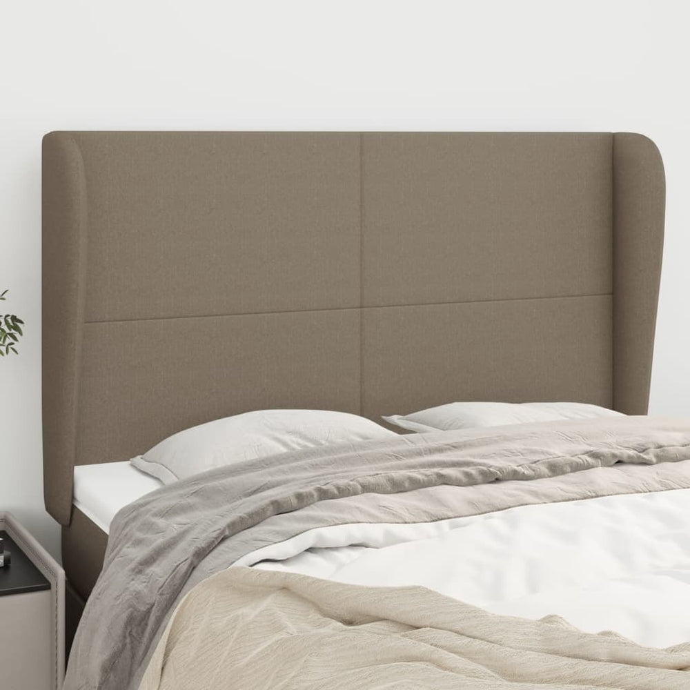 vidaXL Wingback Headboard Taupe 147x23x118/128 cm Fabric