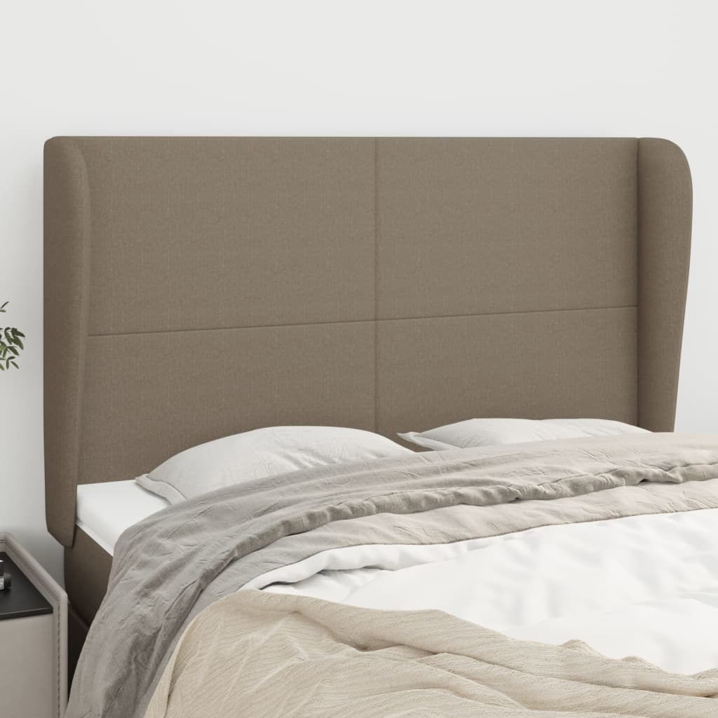 vidaXL Wingback Headboard Taupe 147x23x118/128 cm Fabric