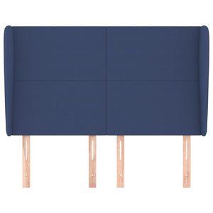 vidaXL Wingback Headboard Blue 147x23x118/128 cm Fabric