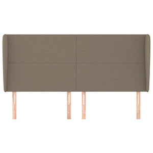 vidaXL Wingback Headboard Taupe 203x23x118/128 cm Fabric