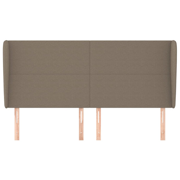 vidaXL Wingback Headboard Taupe 203x23x118/128 cm Fabric