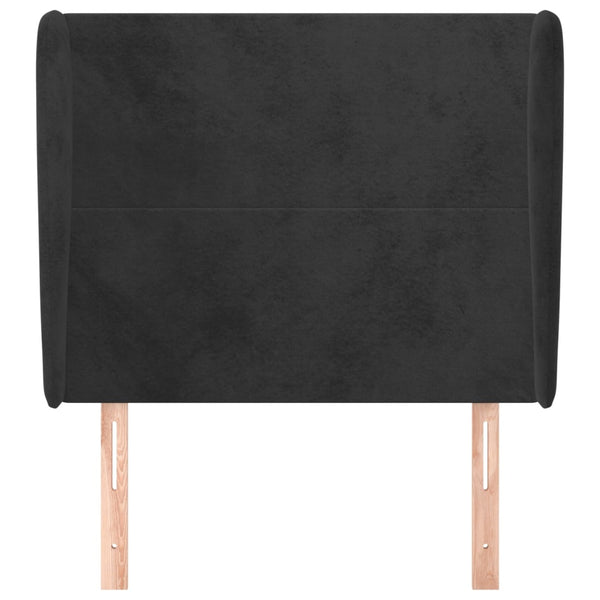 vidaXL Wingback Headboard Black 83x23x118/128 cm Velvet