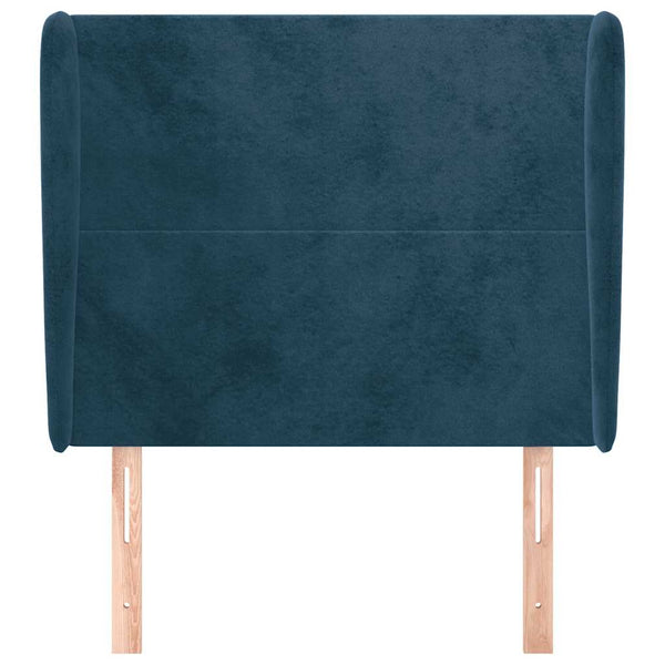 vidaXL Wingback Headboard Dark Blue 83x23x118/128 cm Velvet