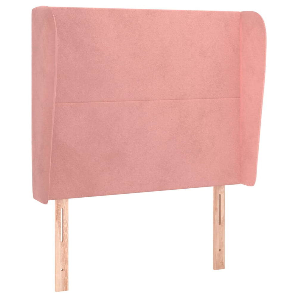 vidaXL Wingback Headboard Pink 83x23x118/128 cm Velvet