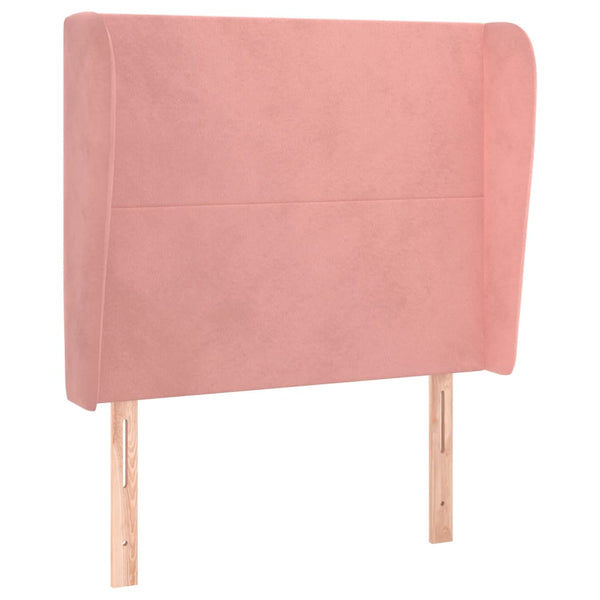 vidaXL Wingback Headboard Pink 83x23x118/128 cm Velvet