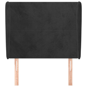 vidaXL Wingback Headboard Black 93x23x118/128 cm Velvet