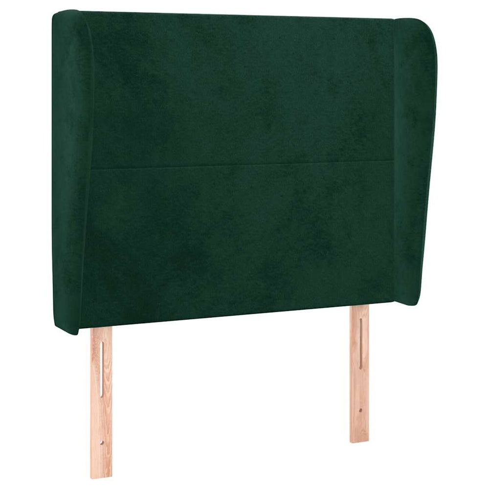 vidaXL Wingback Headboard Dark Green 93x23x118/128 cm Velvet