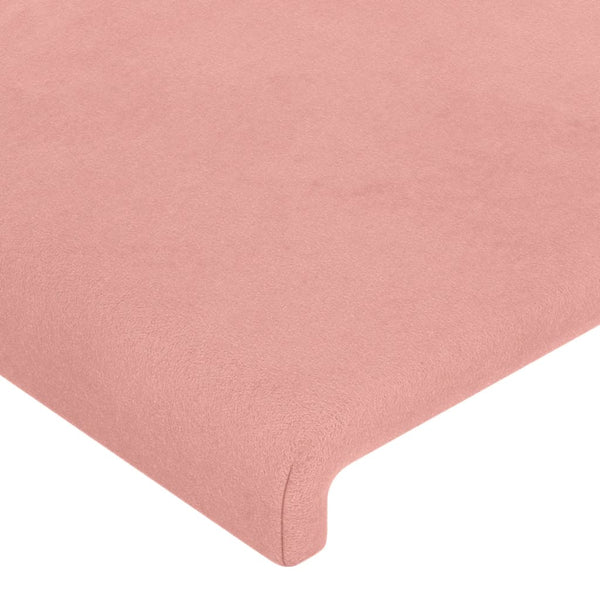 vidaXL Wingback Headboard Pink 93x23x118/128 cm Velvet