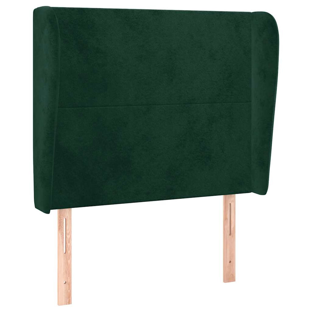 vidaXL Wingback Headboard Dark Green 103x23x118/128 cm Velvet