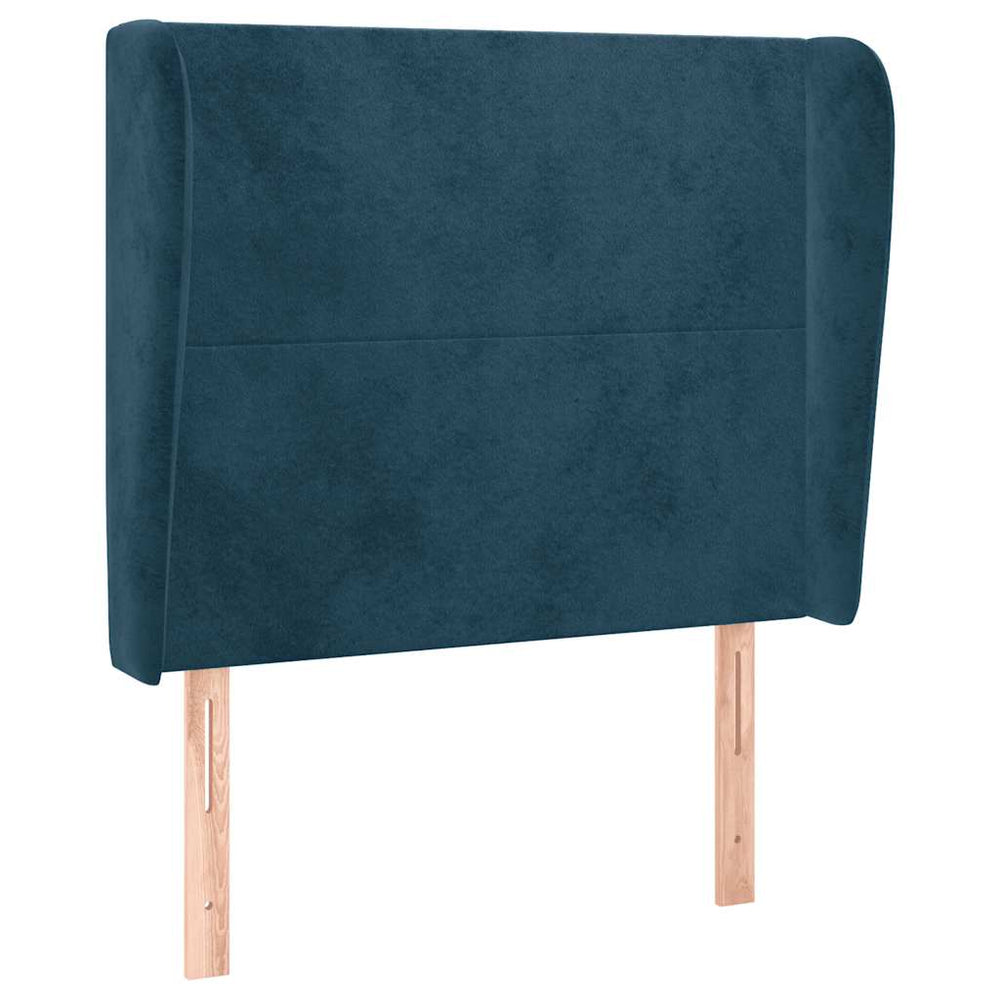 vidaXL Wingback Headboard Dark Blue 103x23x118/128 cm Velvet