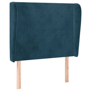 vidaXL Wingback Headboard Dark Blue 103x23x118/128 cm Velvet