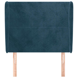 vidaXL Wingback Headboard Dark Blue 103x23x118/128 cm Velvet
