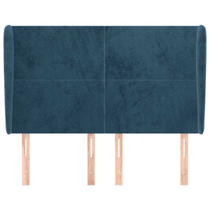 vidaXL Wingback Headboard Dark Blue 147x23x118/128 cm Velvet