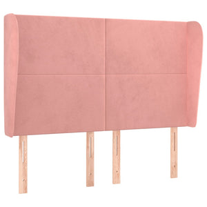 vidaXL Wingback Headboard Pink 147x23x118/128 cm Velvet