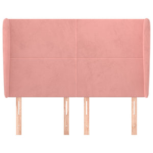 vidaXL Wingback Headboard Pink 147x23x118/128 cm Velvet