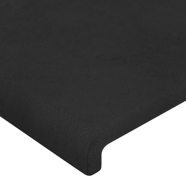 vidaXL Wingback Headboard Black 163x23x118/128 cm Velvet