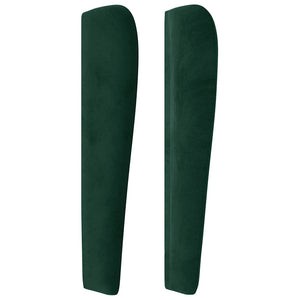 vidaXL Wingback Headboard Dark Green 163x23x118/128 cm Velvet